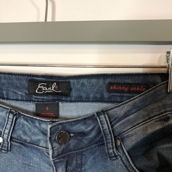 Earl Jeans Embroidered Skinny Ankle Jeans Boho - Picture 7 of 13